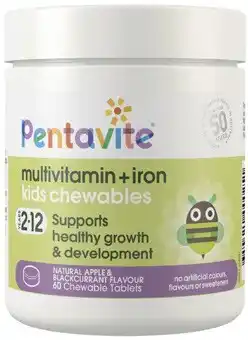Discount Drug Stores Pentavite Multivitamin + Iron 60 Chewable Tablets offer