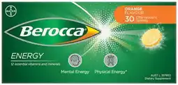 Discount Drug Stores Berocca Energy Orange Flavour 30 Effervescent Tablets offer
