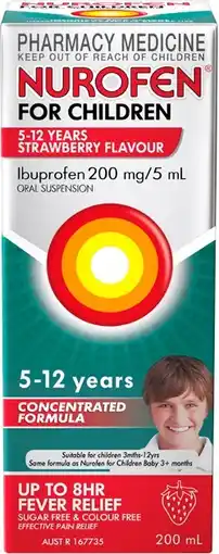 Discount Drug Stores Nurofen For Children 5-12 Years Strawberry Flavour offer
