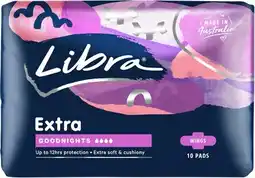 Discount Drug Stores Libra Extra Pads Goodnights With Wings 10 Pads offer