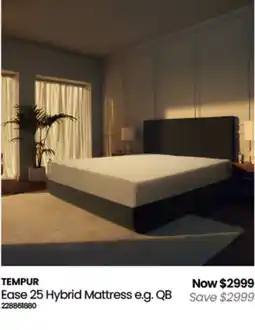 Myer Tempur ease 25 hybrid mattress offer