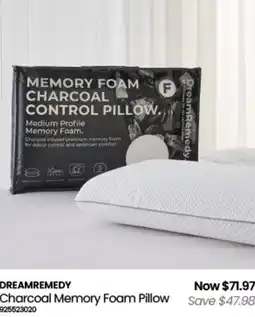 Myer Dreamremedy charcoal memory foam pillow offer