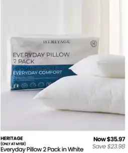 Myer Heritage everyday pillow offer