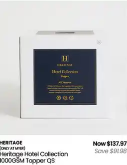 Myer Heritage hotel collection offer