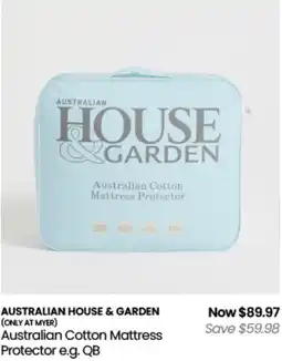 Myer Australian house & garden australian cotton mattress protector offer