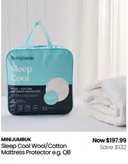 Myer Minijumbuk sleep cool wool/cotton mattress protector offer