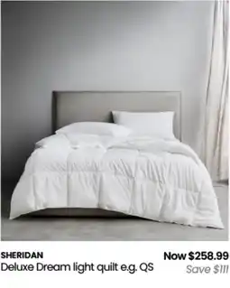 Myer SHERIDAN Deluxe Dream light quilt offer