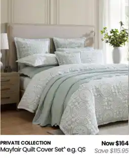 Myer Private collection mayfair quilt cover set offer