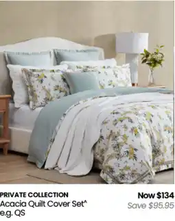 Myer Private collection acacia quilt cover set offer