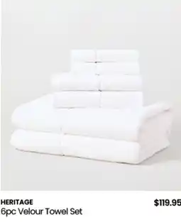 Myer Heritage velour towel set offer