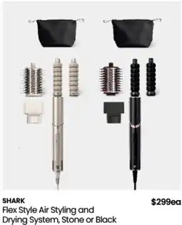 Myer Shark flex style air styling and drying system, stone or black offer