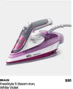 Myer Braun freestyle 5 steam iron, white violet offer