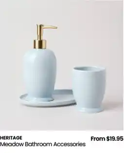 Myer Heritage meadow bathroom accessories offer