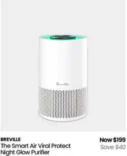 Myer Breville the smart air viral protect night glow purifier offer