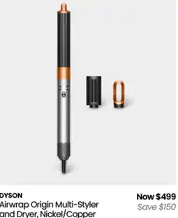 Myer Dyson airwrap origin multi-styler and dryer, nickel/copper offer