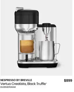 Myer Nespresso by breville vertuo creatista, black truffle offer
