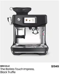 Myer Breville the barista touch impress, black truffle offer