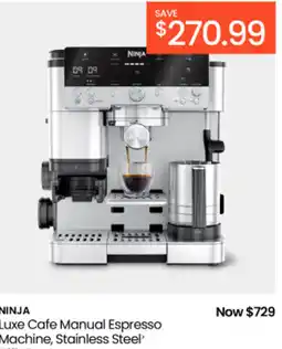 Myer Ninja luxe cafe manual espresso machine, stainless steel offer