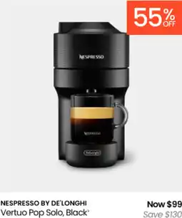 Myer Nespresso by de'longhi vertuo pop solo, black offer
