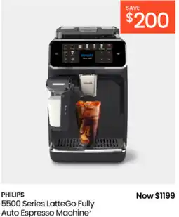 Myer Philps 5500 series lattego fully auto espresso machine offer