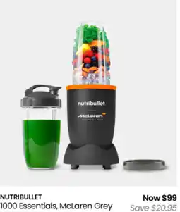Myer Nutribullet 1000 essentials, mclaren grey offer