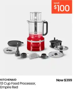 Myer Kitchenaid 13 cup food processor, empire red offer