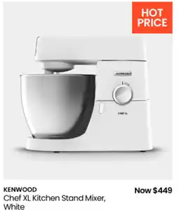 Myer Kenwood chef xl kitchen stand mixer, white offer