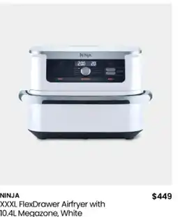 Myer Ninja flexdrawer airfryer with megazone, white offer