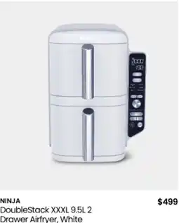 Myer Ninja doublestack 2 drawer airfryer, white offer