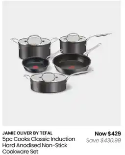 Myer Jamie oliver by tefal cooks classic induction hard anodised non-stick cookware set offer