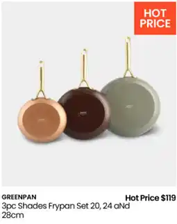 Myer Greenpan shades frypan set offer