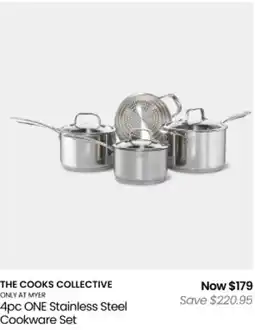 Myer The cooks collective one stainless steel cookware set offer