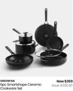 Myer Greenpan smartshape ceramic cookware set offer