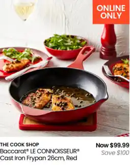 Myer The cook shop baccarat le connoisseur cast iron frypan , red offer
