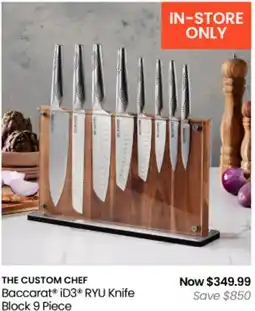Myer The custom chef baccarat id3 ryu knife block offer