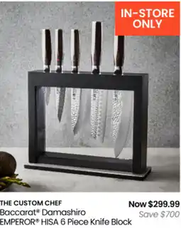 Myer The custom chef baccarat damashiro emperor hisa offer