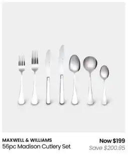Myer Maxwell & williams madison cutlery set offer