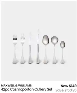 Myer Maxwell & williams cosmopolitan cutlery set offer