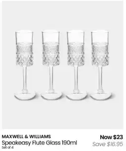 Myer Maxwell & williams speakeasy flute glass offer