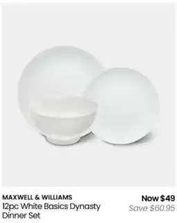 Myer MAXWELL & WILLIAMS White Basics Dynasty Dinner Set offer