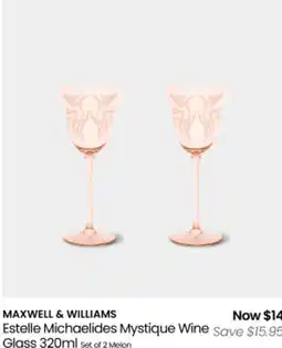 Myer Maxwell & williams estelle michaelides mystique wine glass offer