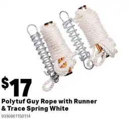 Mitre 10 Polytuf guy rope with runner & trace spring white offer