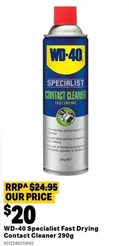 Mitre 10 Wd-40 specialist fast drying contact cleaner offer