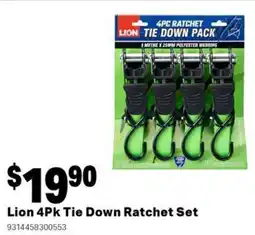 Mitre 10 Lion Tie Down Ratchet Set offer