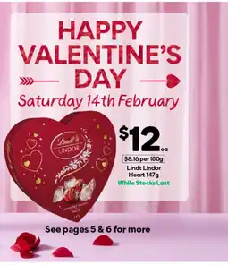 Woolworths Lindt lindor heart offer