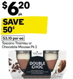 Woolworths Toscano tiramisu or chocolate mousse offer