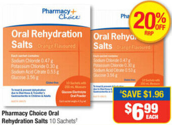 Direct Chemist Outlet Pharmacy Choice Oral Rehydration Salts offer