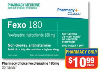 Pharmacy Choice Fexofenadine 180mg