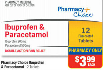 Direct Chemist Outlet Pharmacy Choice Ibuprofen & Paracetamol offer