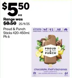 Woolworths Proud & punch sticks offer